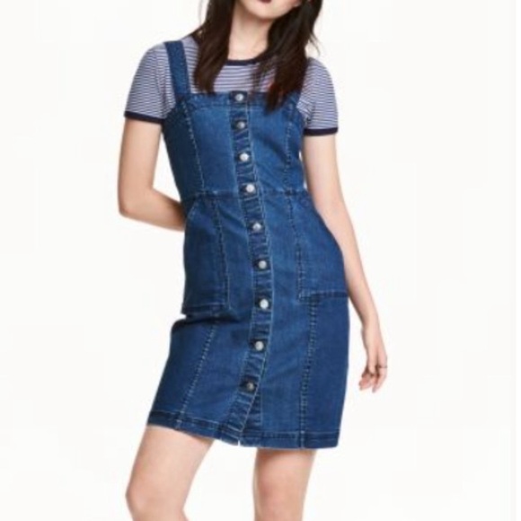 H&M Dresses & Skirts - H&M | Denim Pinafore Dress Sz 8 US